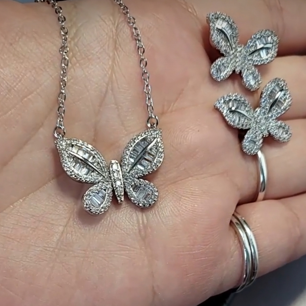 Butterfly Set Necklace & Earrings